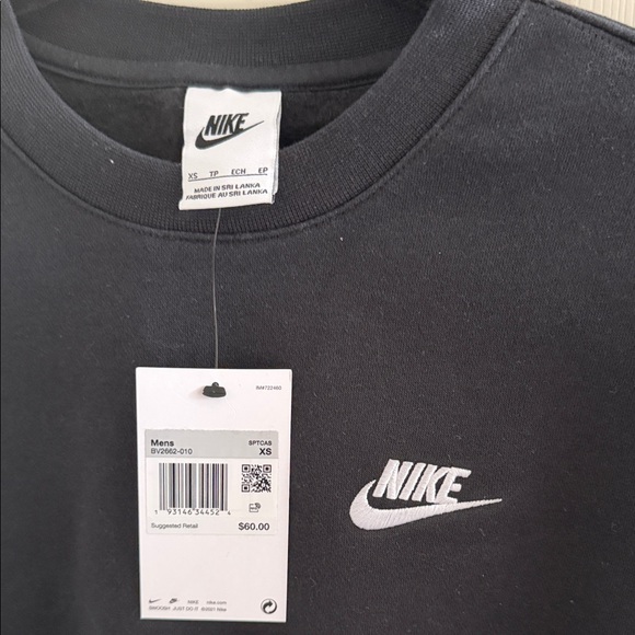 Nike Men's Classic Black Crewneck Sweater - Picture 2 of 3